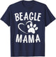 Funny Beagle Mama Gift Pet Lover Apparel Puppy Dog Mom Women Girls Kids T-Shirt - T-Shirt | Navy