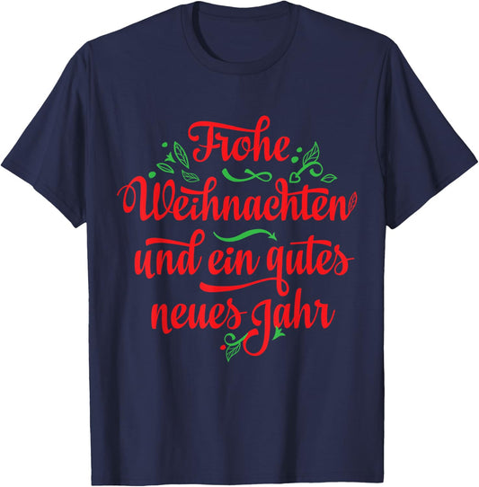 Frohe Weihnachten Austrian Christmas T-Shirt - T-Shirt | Navy