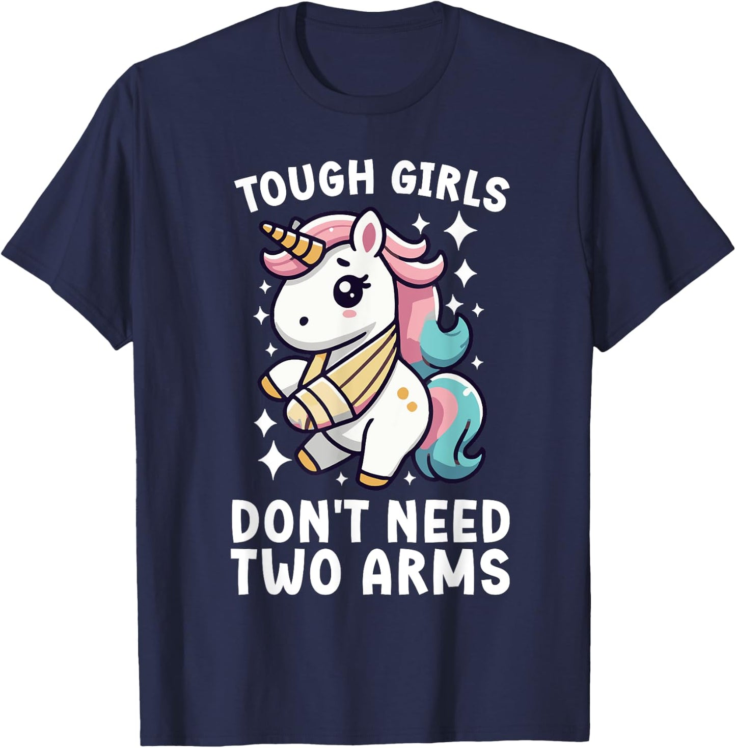 Broken Arm Recovery Unicorn Broken Arm Survivor T-Shirt - T-Shirt | Navy