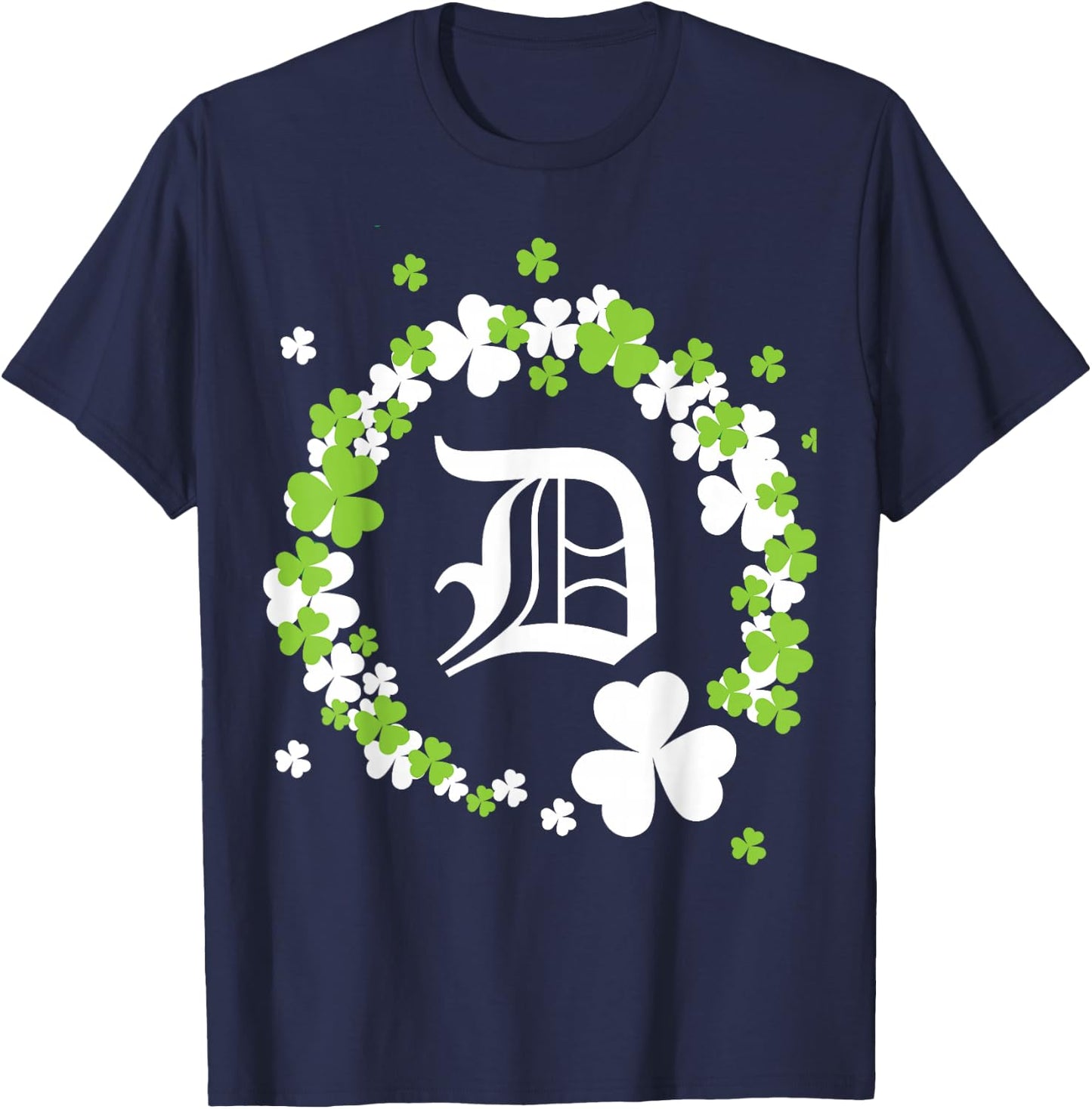 St Patrick's Day Detroit Michigan MI Shamrock 2022 T-Shirt - T-Shirt | Navy