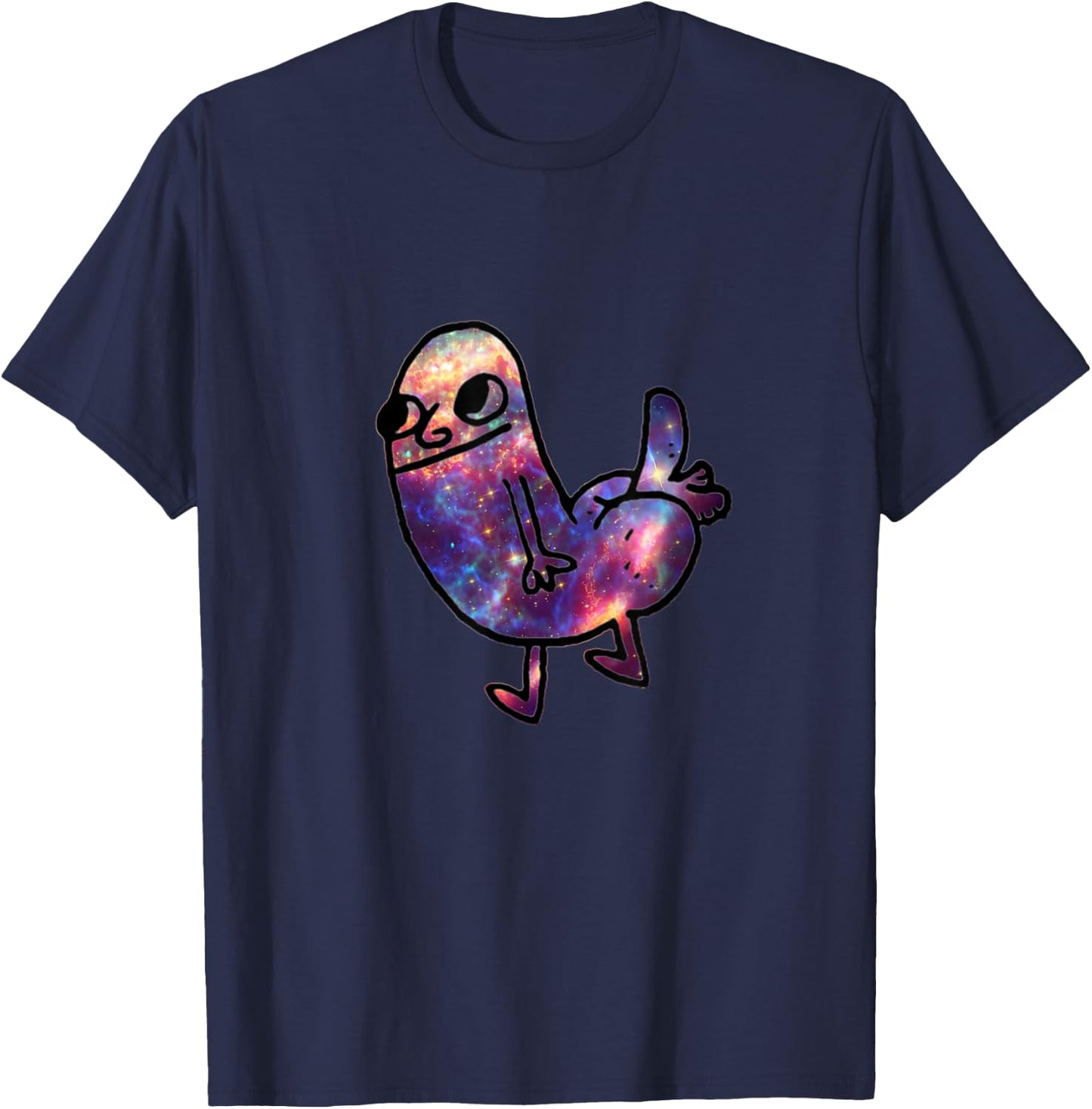 Cosmic Galaxy Dickbutt | Dickbutt Dank Meme Shirt T-Shirt - T-Shirt | Navy