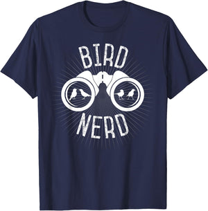 Birdwatcher Gifts, Birdwatching : Bird Nerd Shirt T-Shirt - T-Shirt | Navy