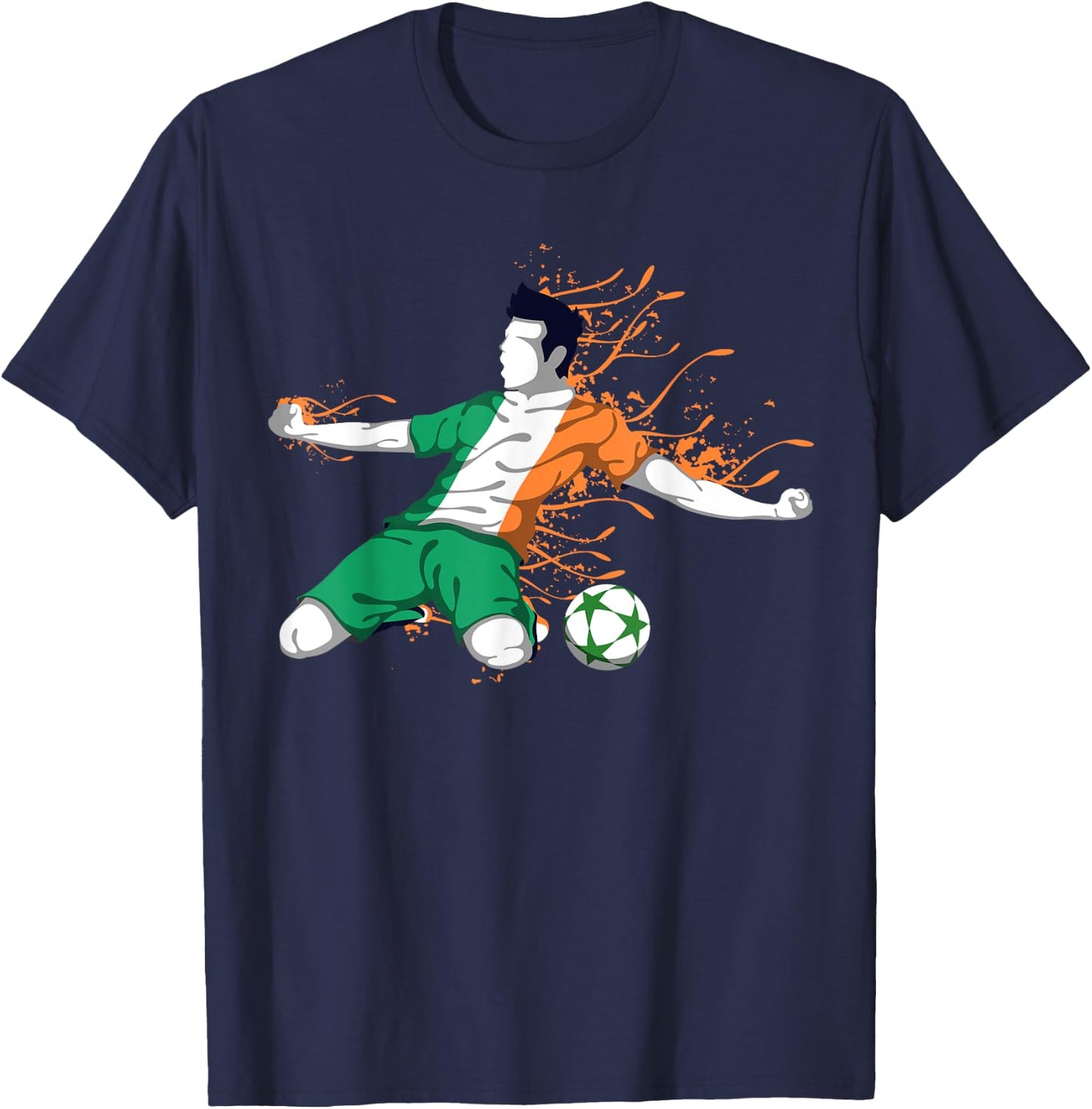 Ireland National Soccer - Irish Flag Football Lover Gifts T-Shirt - T-Shirt | Navy