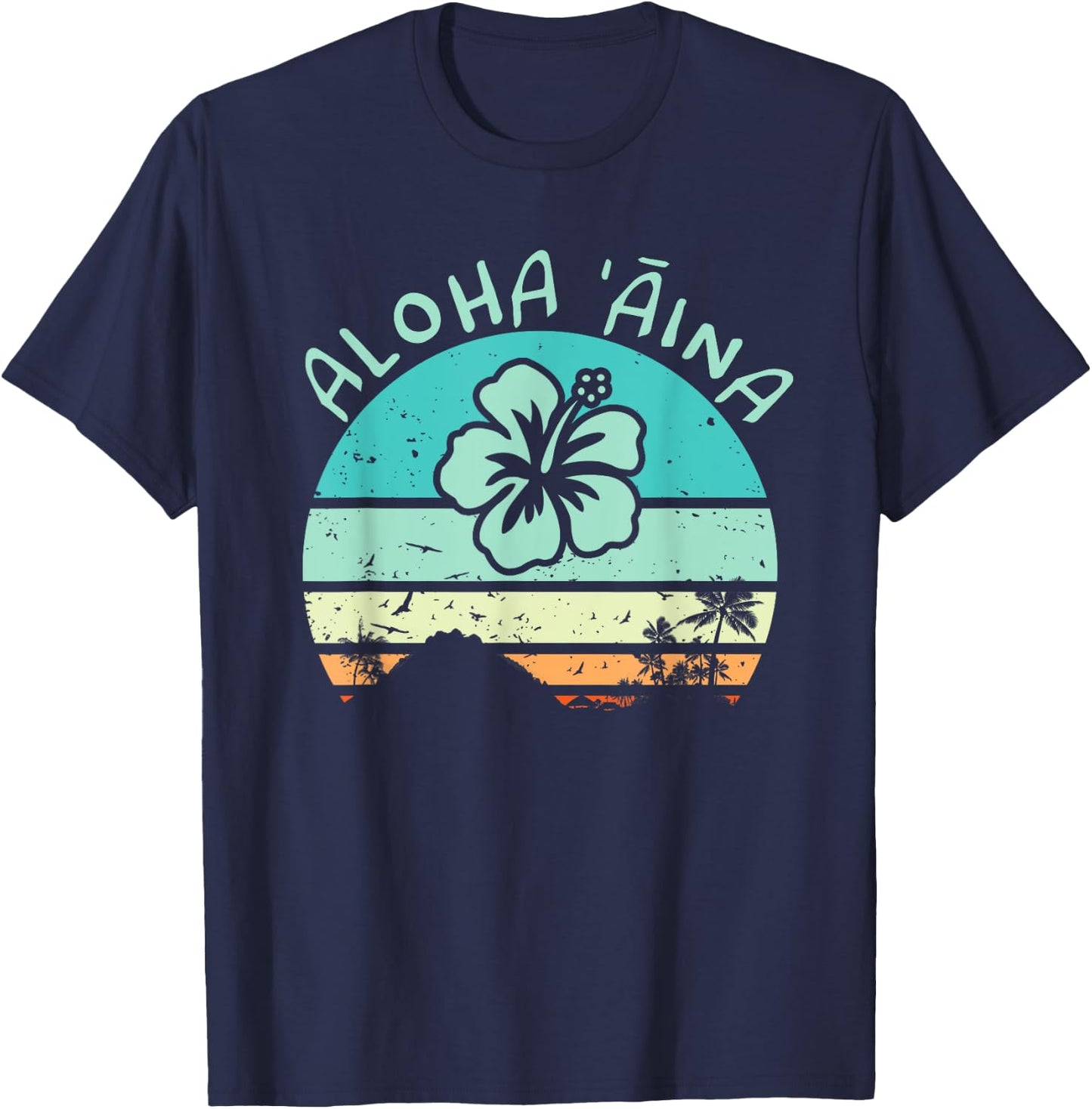 Aloha Aina Love of The Land T Shirt for Hawaii Hippies T-Shirt - T-Shirt | Navy