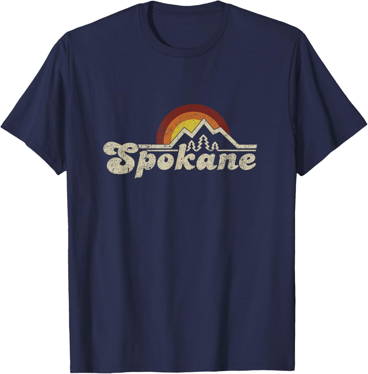 Spokane Washington retro vintage shirt and gift T-Shirt - T-Shirt | Navy