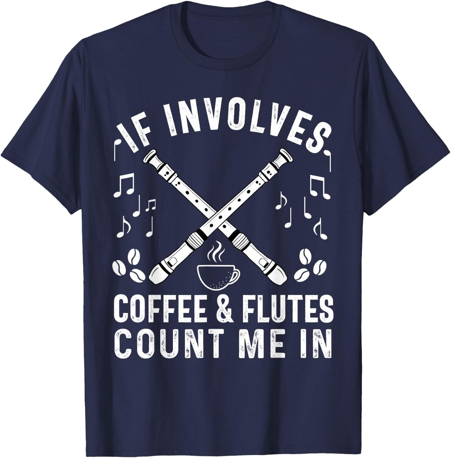 Flute Players Women Girl Mom Daughter Flutist Marching Band T-Shirt - T-Shirt | Navy