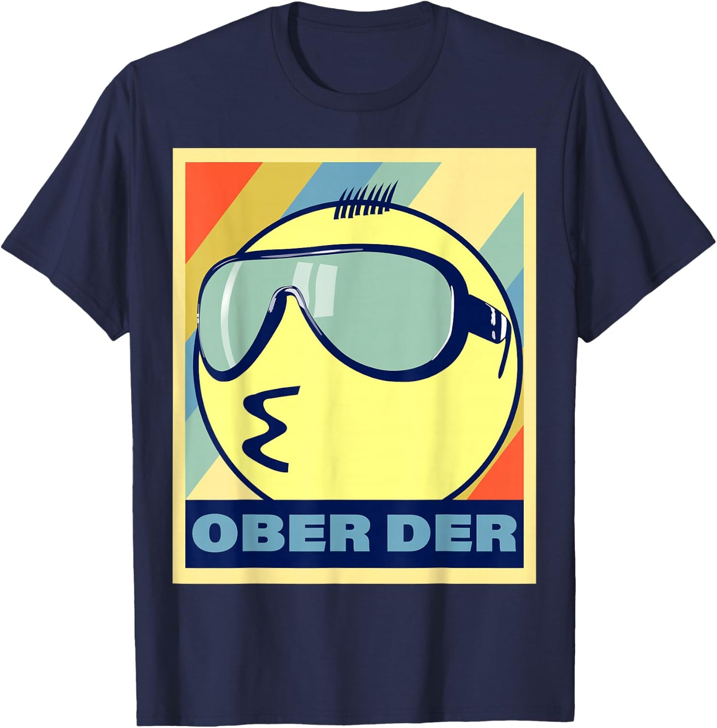 Filipino Emoticon Ober Der Philippine Lips Pointing T-Shirt - T-Shirt | Navy