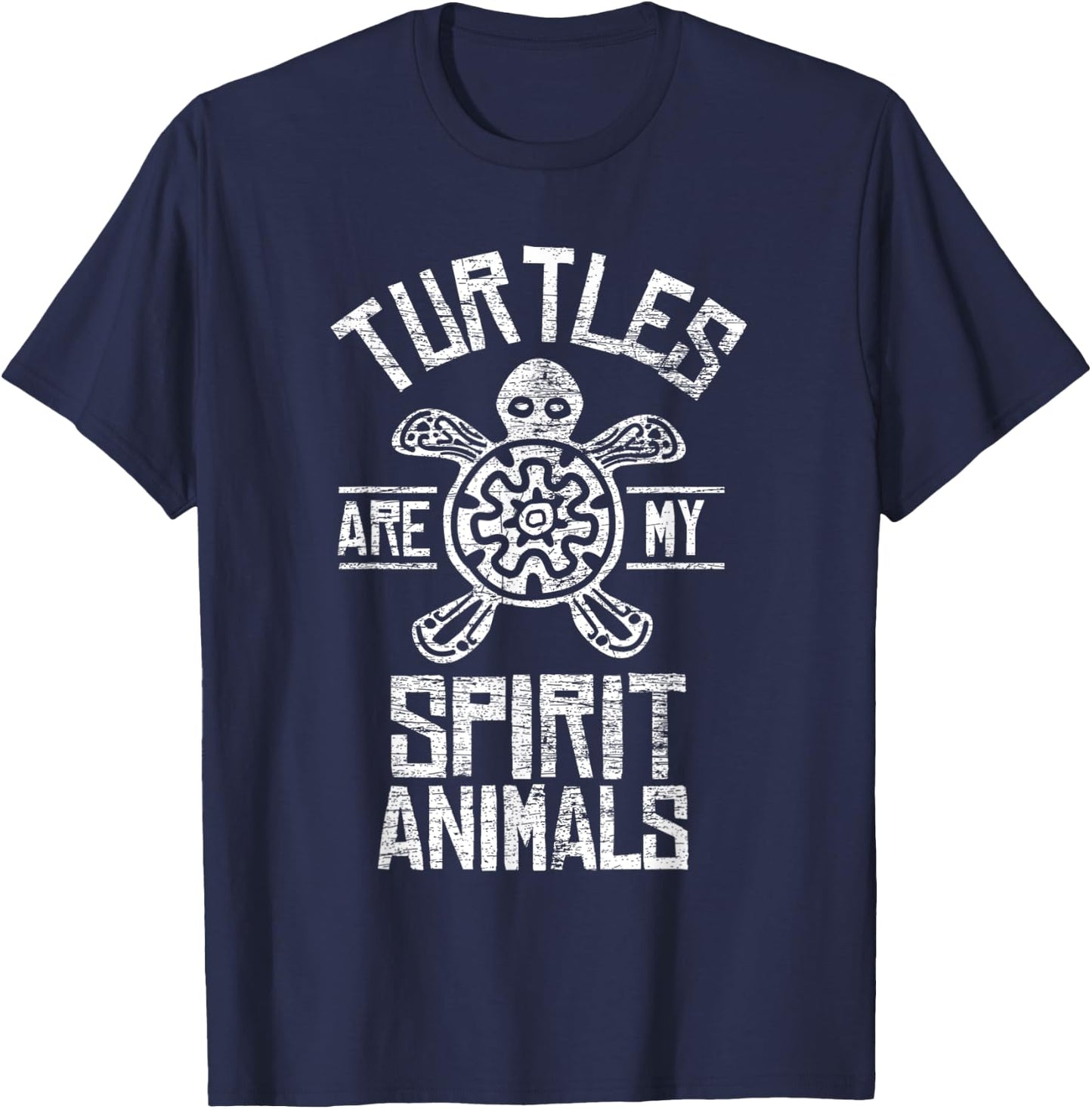 Turtles Are My Spirit Animal Vintage T-Shirt - T-Shirt | Navy
