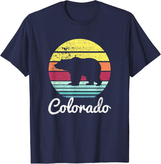 Vintage Retro Co Colorado Wildlife Bear Adventure T-Shirt - T-Shirt | Navy