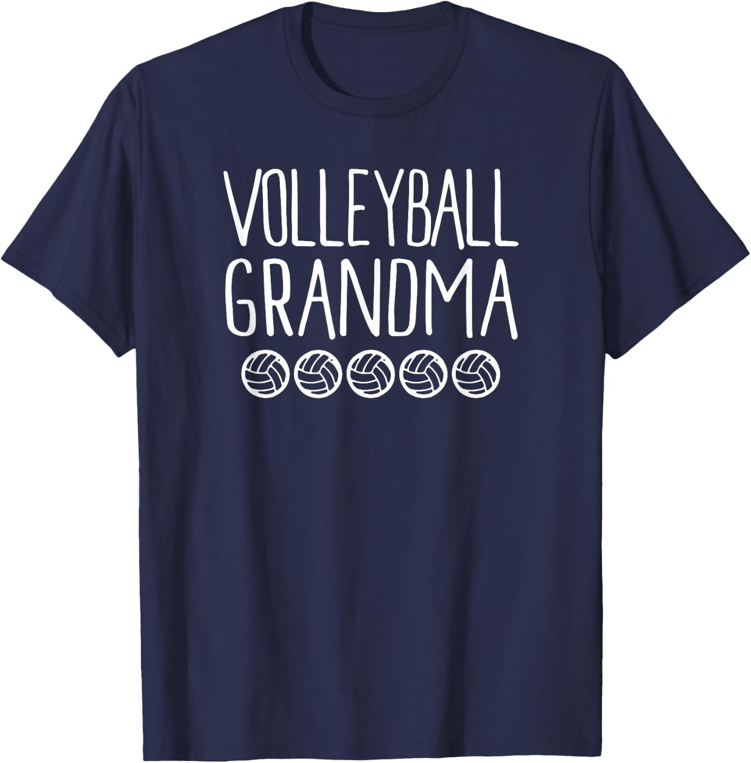 Cute Volleyball Grandma Shirt Sports Shirt T-Shirt - T-Shirt | Navy