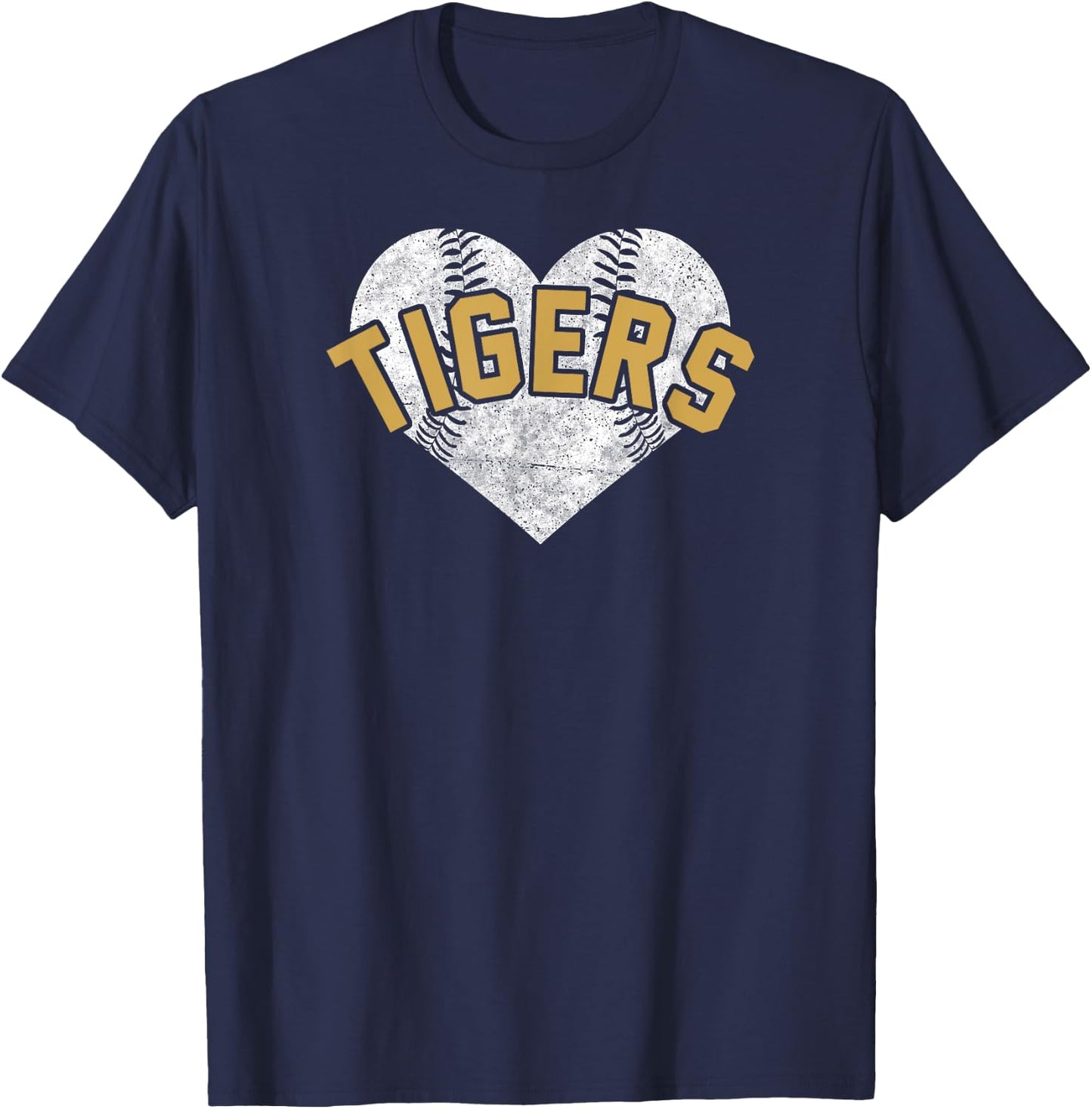 Tigers Baseball Softball High School Team Mascot Mom T-Shirt - T-Shirt | Navy