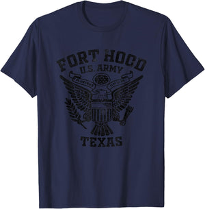 Fort Hood US Military Base Texas TX Ft Hood Veteran Vintage T-Shirt - T-Shirt | Navy