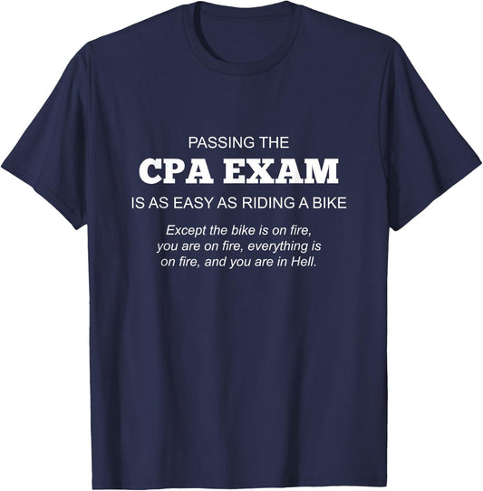 CPA Exam Accounting Major Certified Public Accountant T-Shirt - T-Shirt | Navy