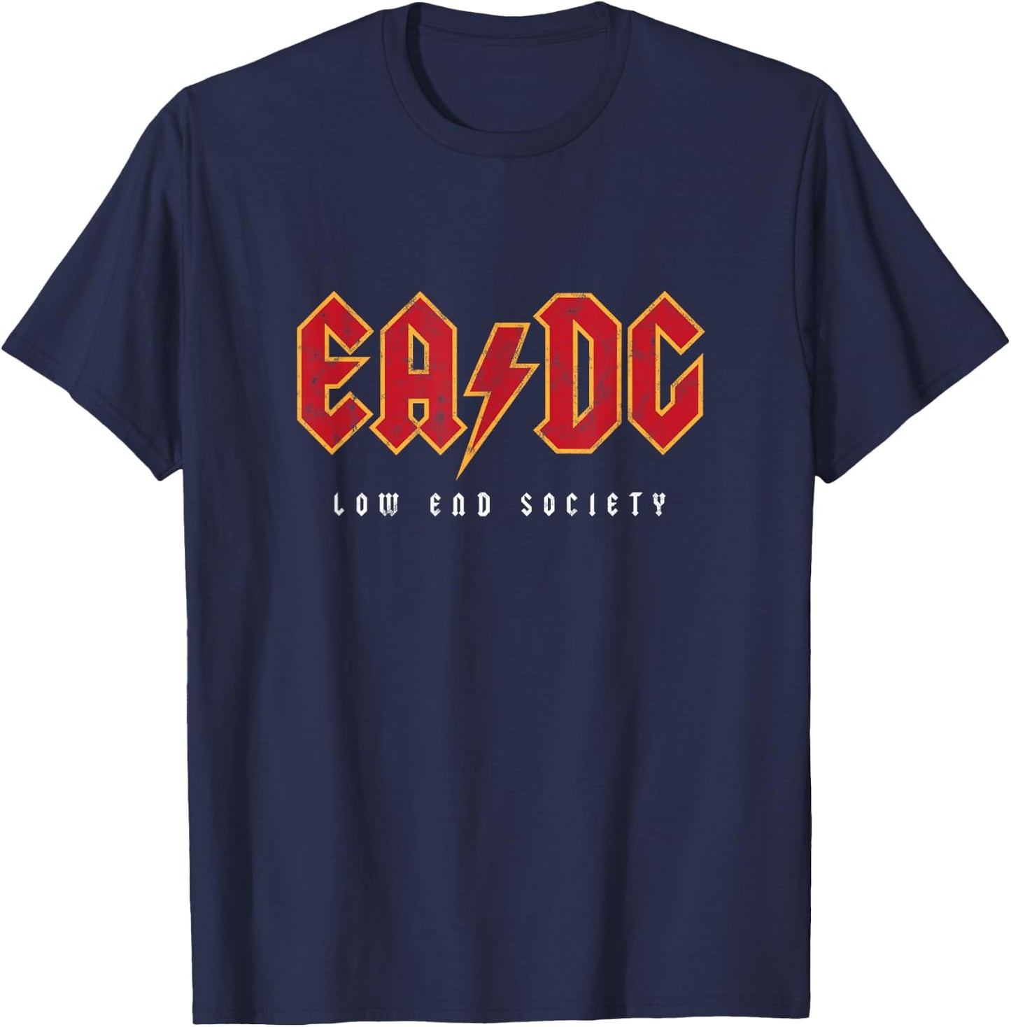 Low End Society Bass Player's Bass Guitar EADG Strings T-Shirt - T-Shirt | Navy