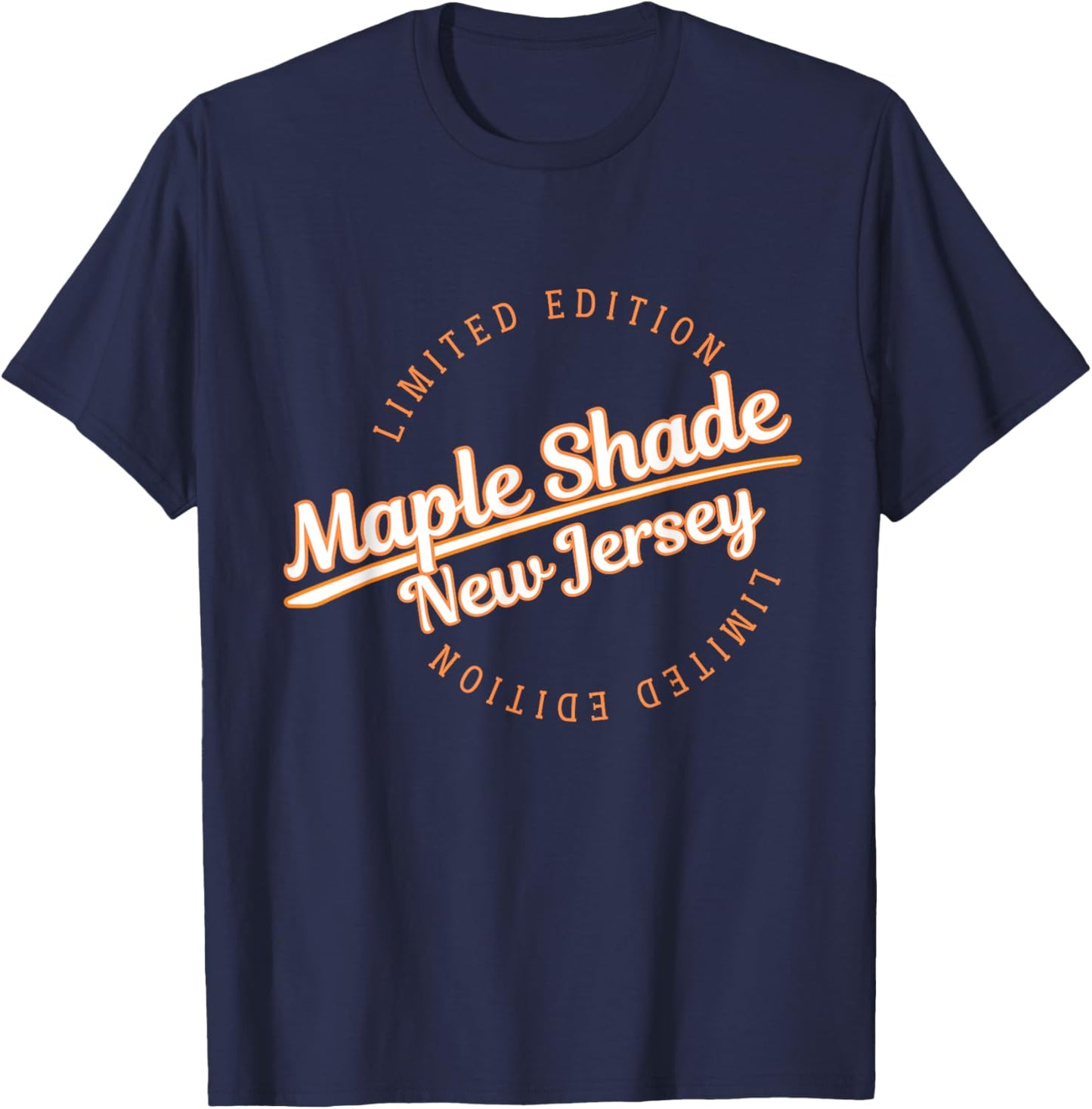 Retro Athletic Maple Shade NJ Apparel T-Shirt - T-Shirt | Navy
