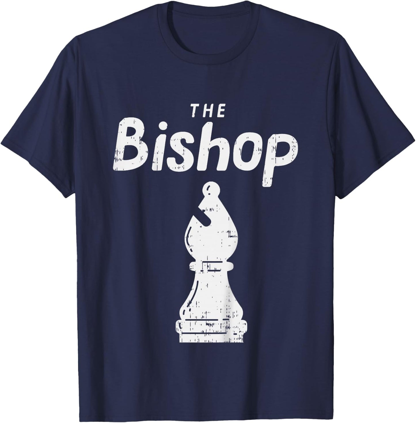 Kids Chess Piece The Bishop Shirt Halloween Matching Costume T-Shirt - T-Shirt | Navy