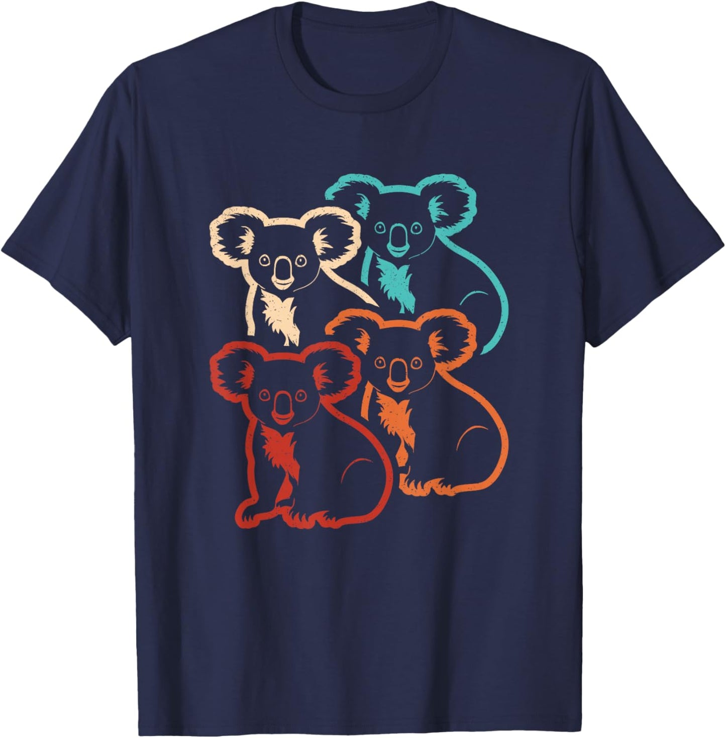 Retro Koala Lover Vintage Koala Men Women Kids T-Shirt - T-Shirt | Navy