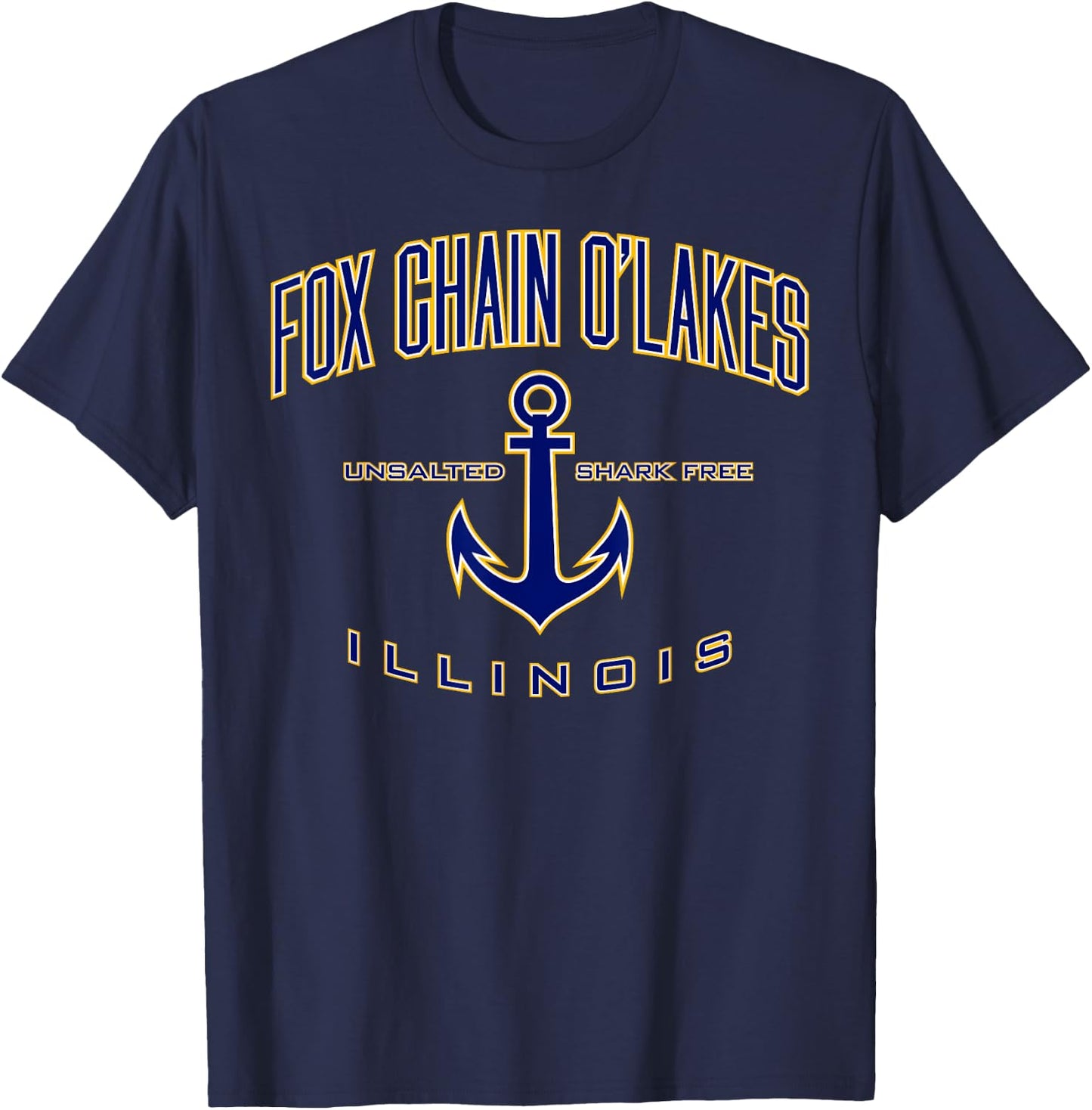 Fox Chain O'Lakes IL Shirt , Men, Girls & Boys T-Shirt - T-Shirt | Navy