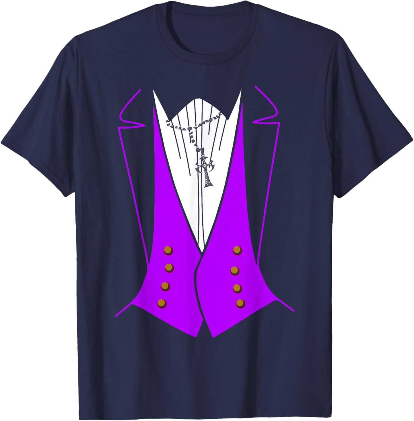 Dracula Halloween Tuxedo Costume Funny Party T-Shirt - T-Shirt | Navy