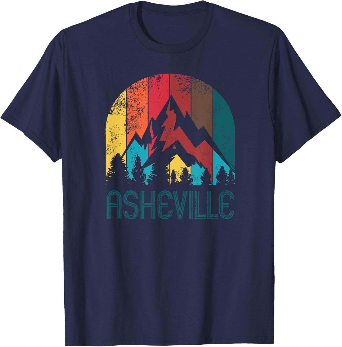 Retro Asheville T Shirt Women and Kids T-Shirt - T-Shirt | Navy