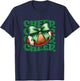 Game Day Green Cheerleader Mom Croquette Bow Football Cheer T-Shirt - T-Shirt | Navy