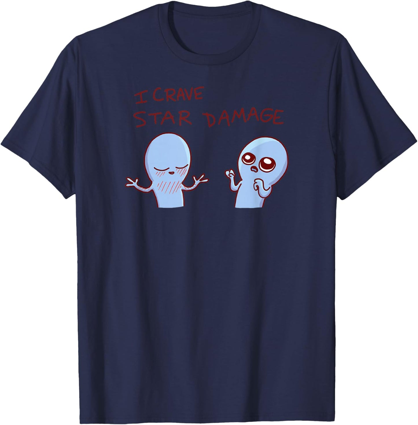 Threadless Nathan W. Pyle I Crave Star Damage Graphic T-Shirt - T-Shirt | Navy