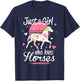 Just A Girl Who Loves Horses Shirt Vintage T-Shirt - T-Shirt | Navy