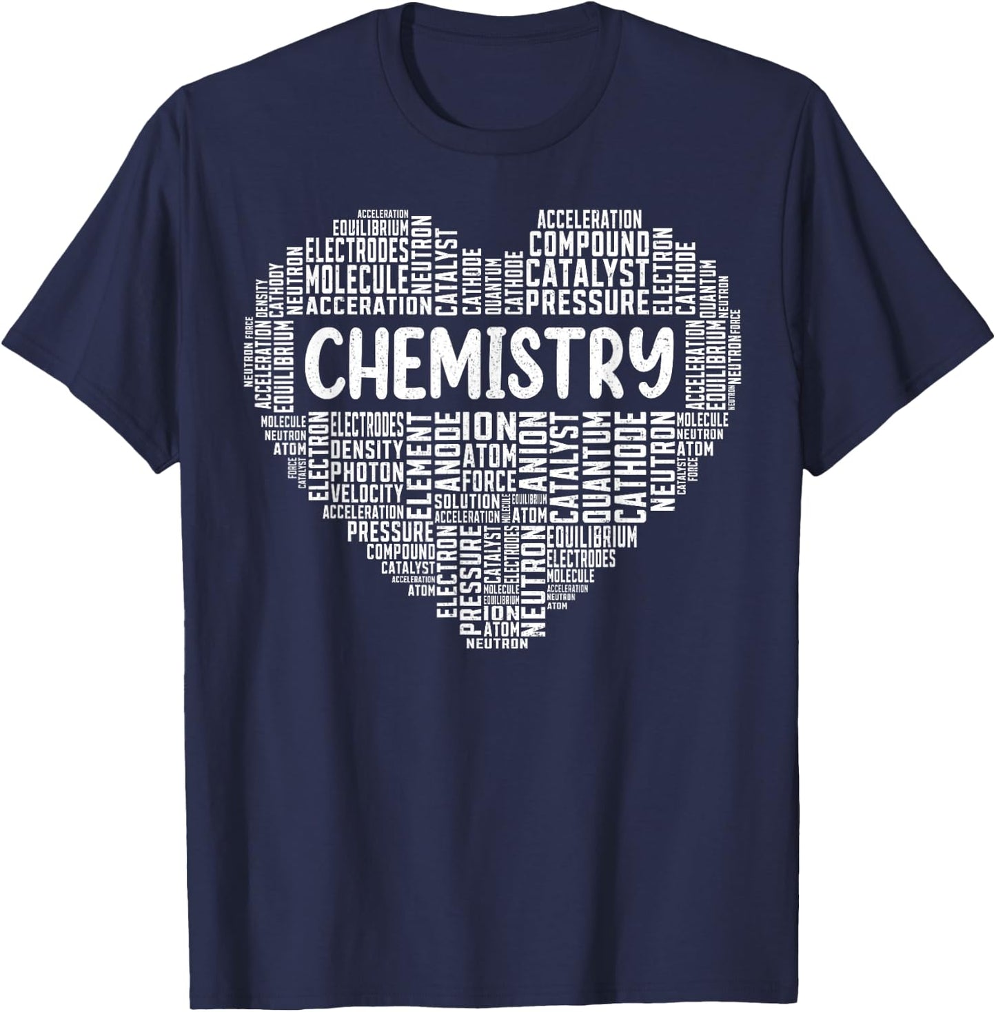 Funny Chemistry Word Cloud Chemist Student Chemistry Teacher T-Shirt - T-Shirt | Navy