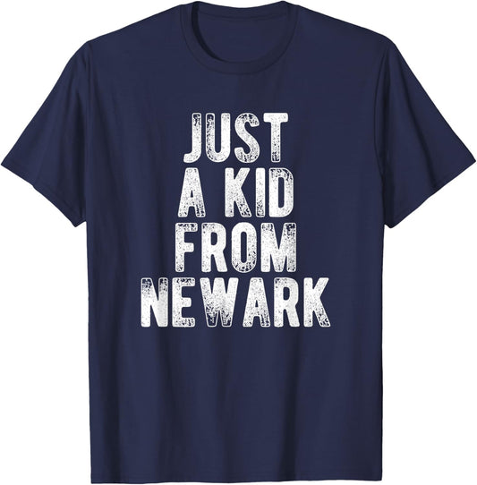 Just A Kid From Newark Retro Love Hometown Newark T-Shirt - T-Shirt | Navy