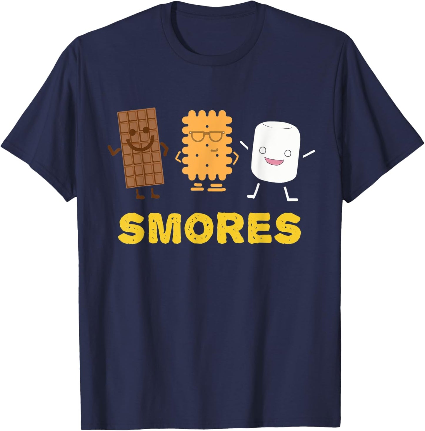 Funny Camping Smores T-Shirt - T-Shirt | Navy