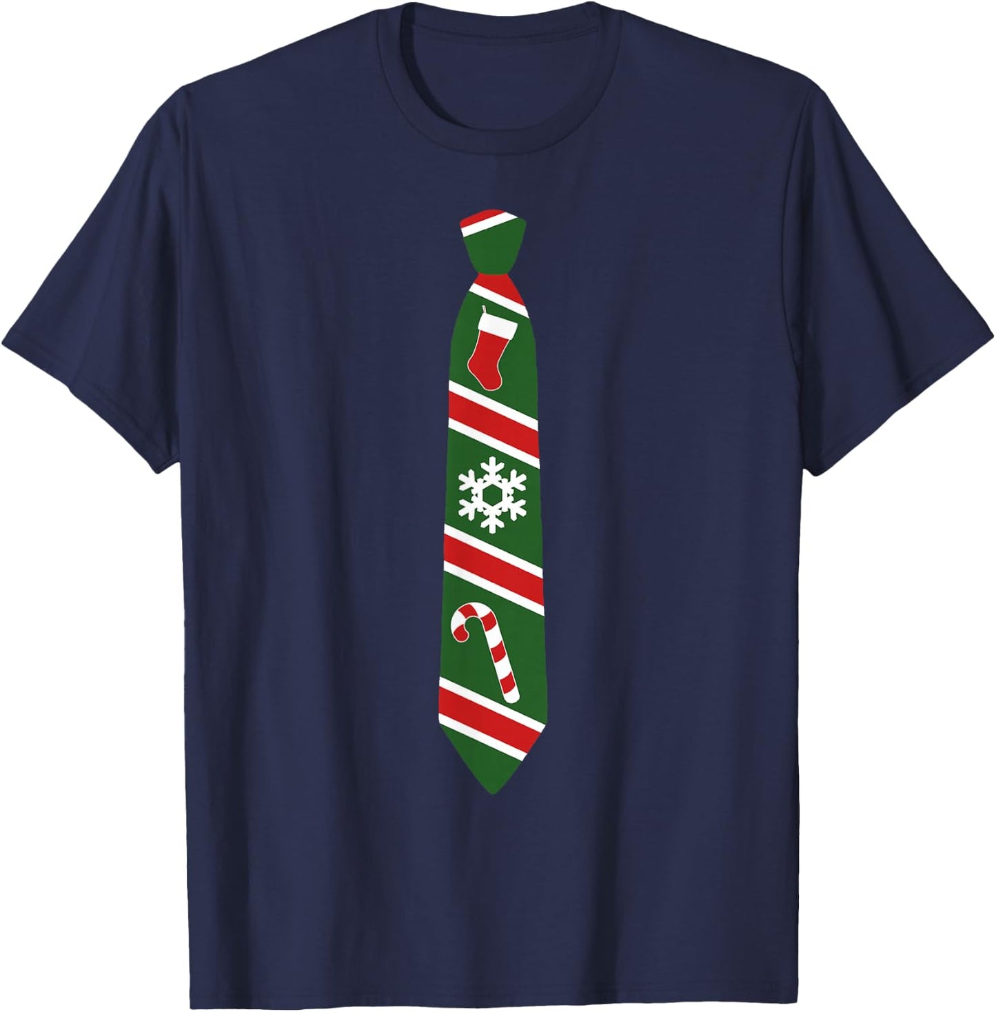 Funny Christmas Tie - Holiday Tuxedo Fun Design T-Shirt - T-Shirt | Navy