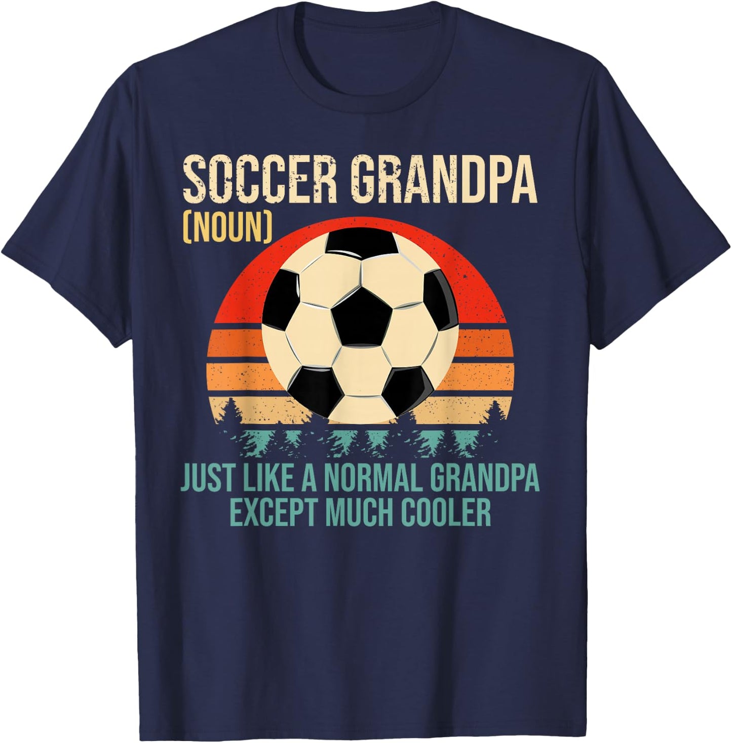 Retro Soccer Grandpa Definition Shirt Soccer Player Grandpa T-Shirt - T-Shirt | Navy