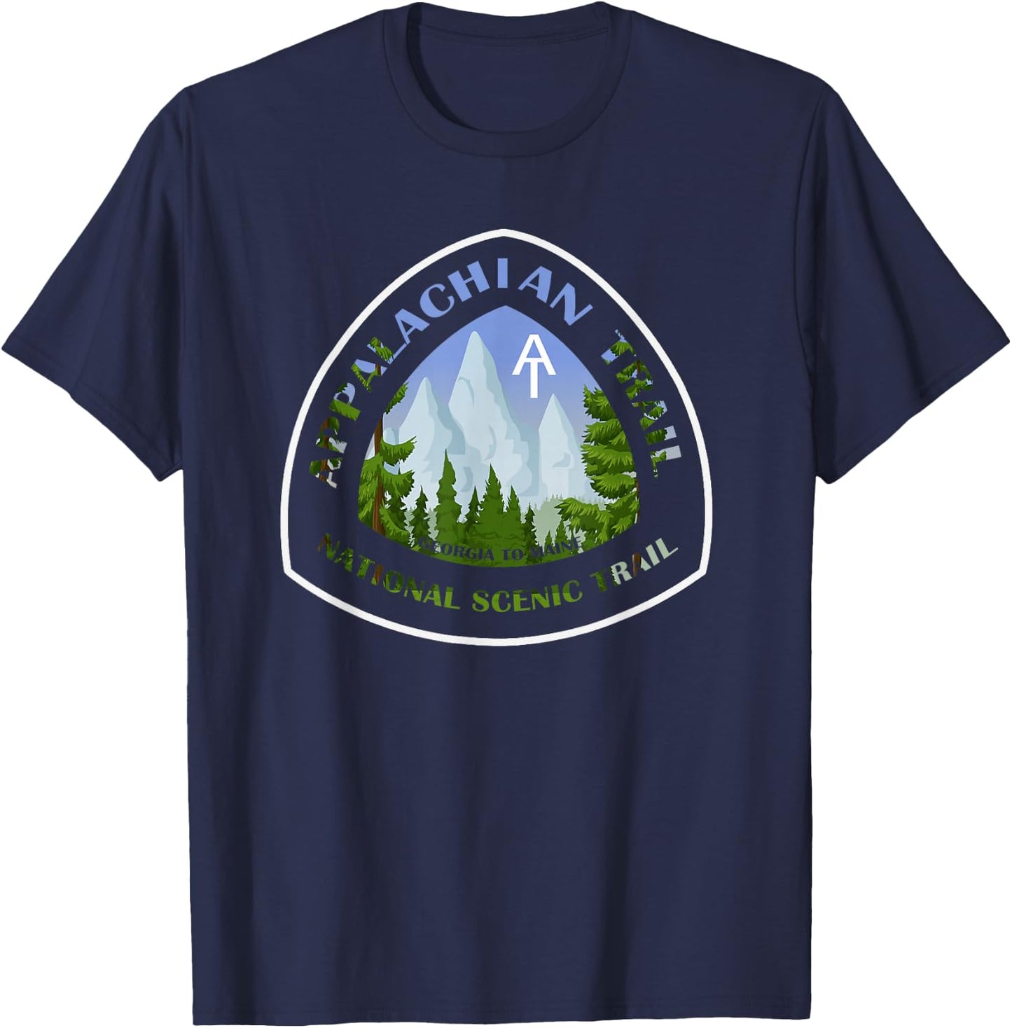 Appalachian Trail Scenic Mountain Views T-Shirt - T-Shirt | Navy