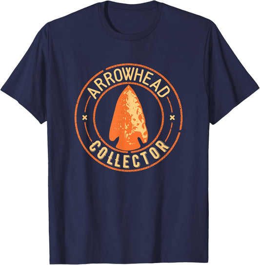 Arrowhead Collector Cute Arrowhead Hunting Gift T-Shirt - T-Shirt | Navy