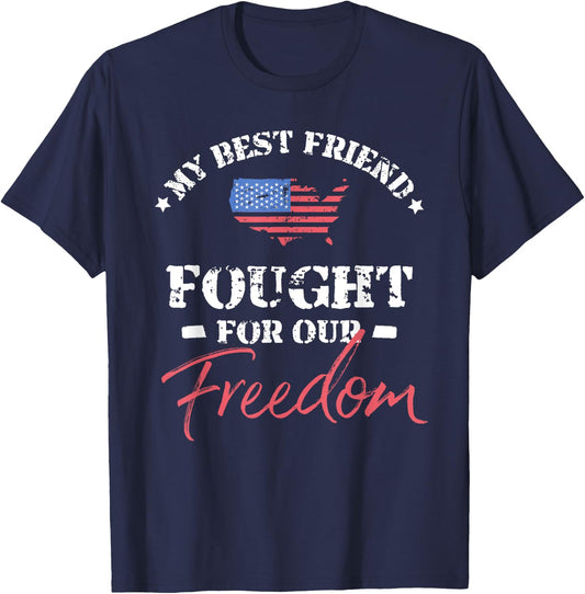 My Best Friend Is a Veteran T-Shirt - T-Shirt | Navy
