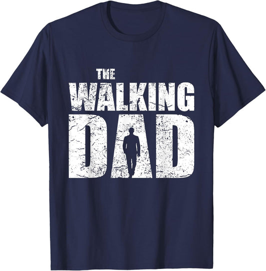 The Walking Dad Father Gifts Man Dead Retro Vintage Men Fun T-Shirt - T-Shirt | Navy