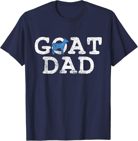 Goat Dad Fathers Day Farmer Gift T-Shirt - T-Shirt | Navy