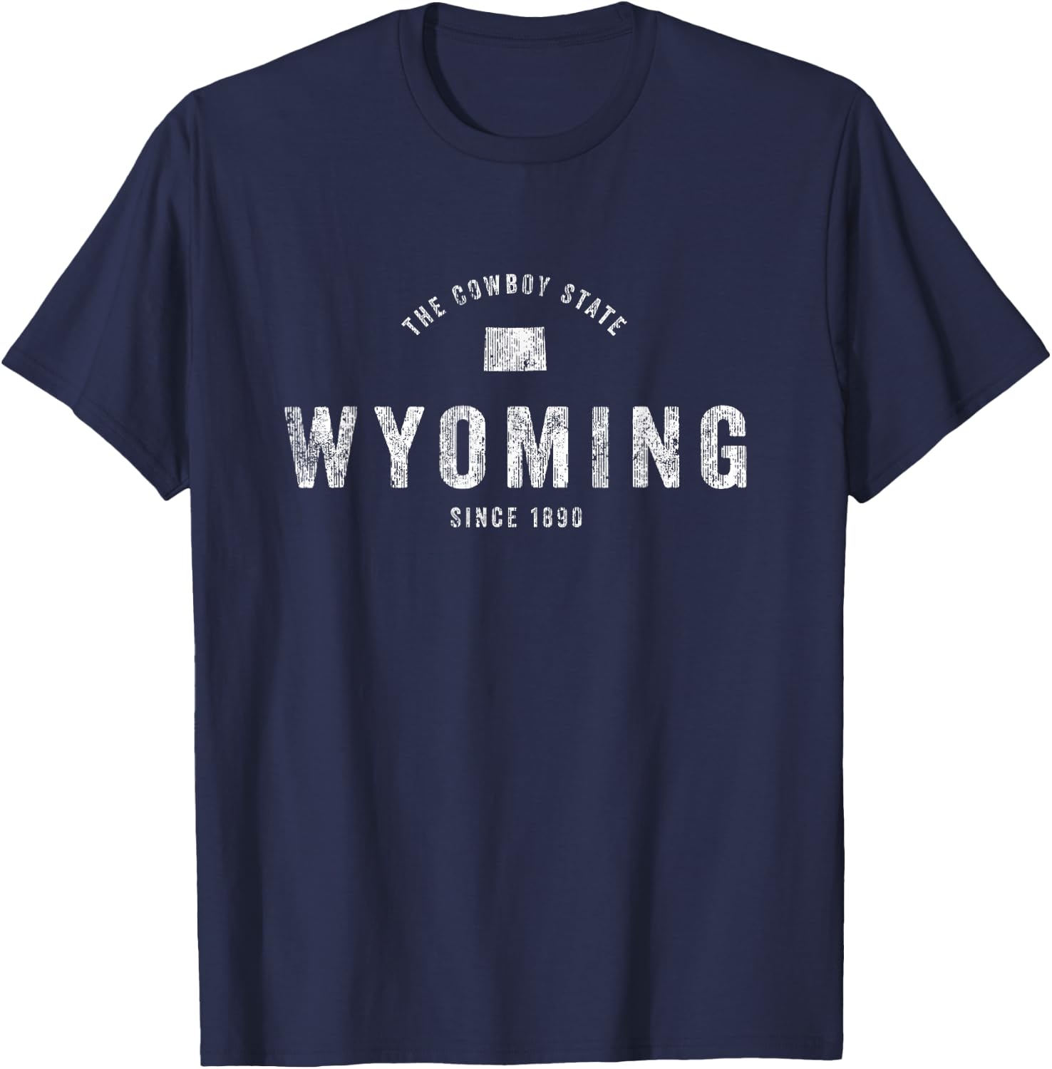 Wyoming Vintage Sports Design Retro WY Wyo T-Shirt - T-Shirt | Navy