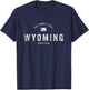Wyoming Vintage Sports Design Retro WY Wyo T-Shirt - T-Shirt | Navy