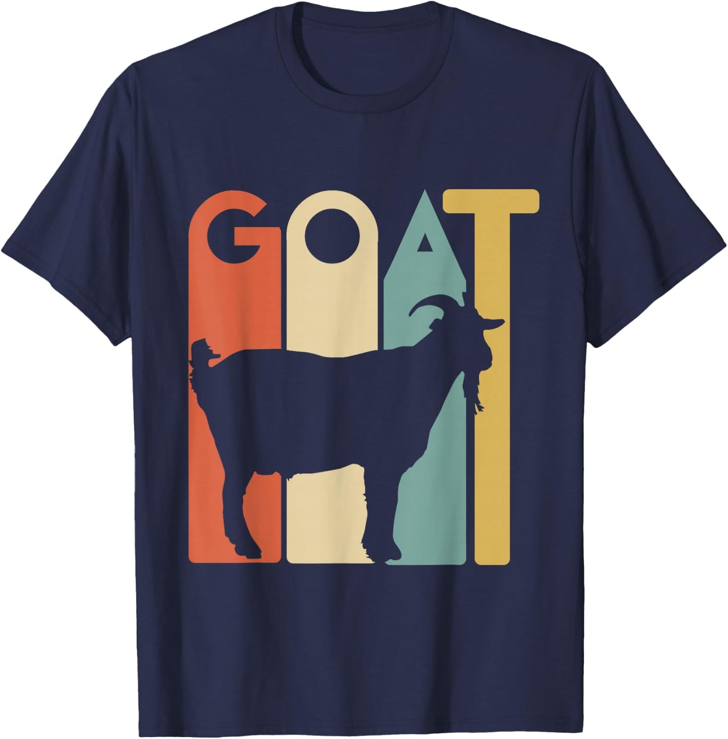 Retro vintage Goat - Animal Goats Lover Gifts T Shirt T-Shirt - T-Shirt | Navy