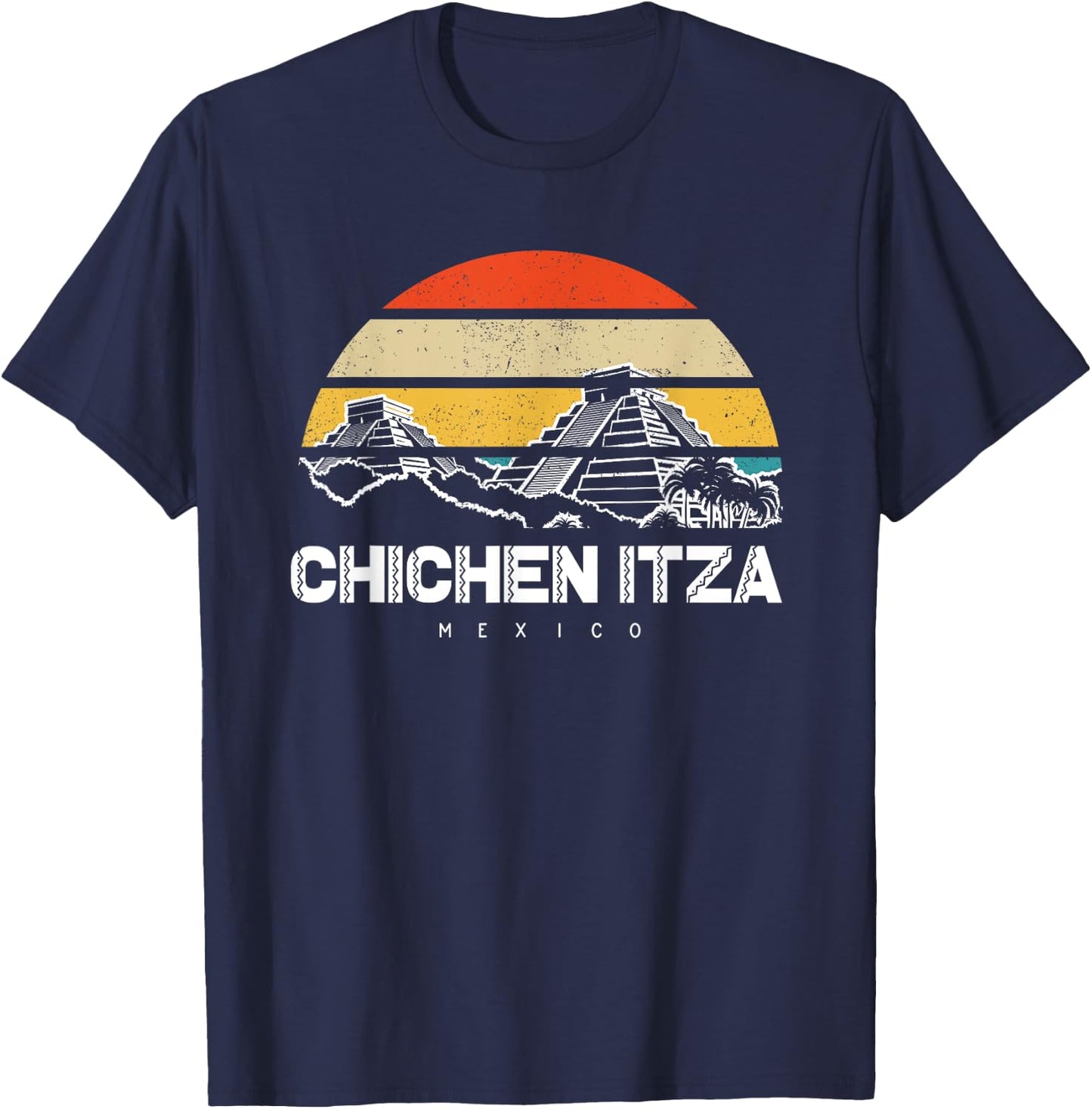 Chichen Itza Mexico Vacation T-Shirt - T-Shirt | Navy