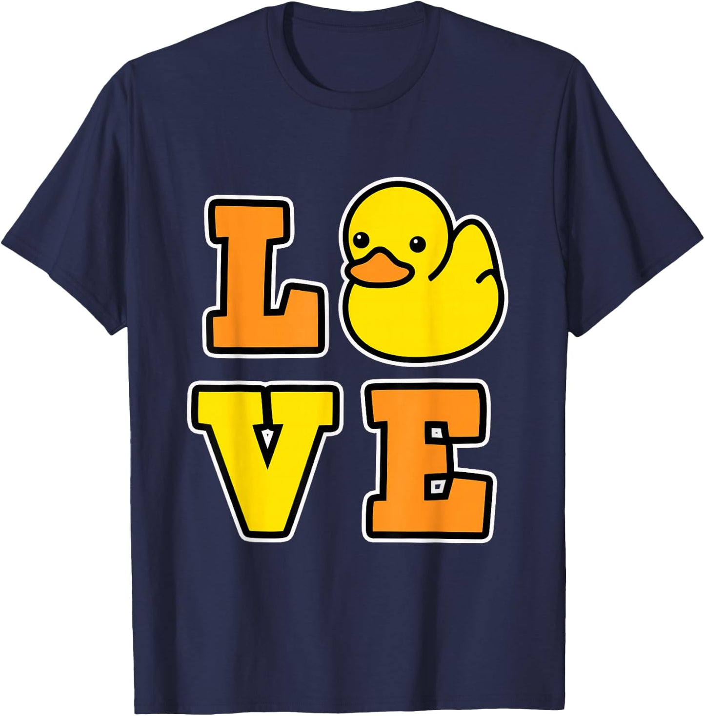 I Love Rubber Ducks for Duck loving Men and Women - Duck T-Shirt - T-Shirt | Navy