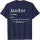 Janitor Definition Best Janitorial Appreciation Super Hero T-Shirt - T-Shirt | Navy