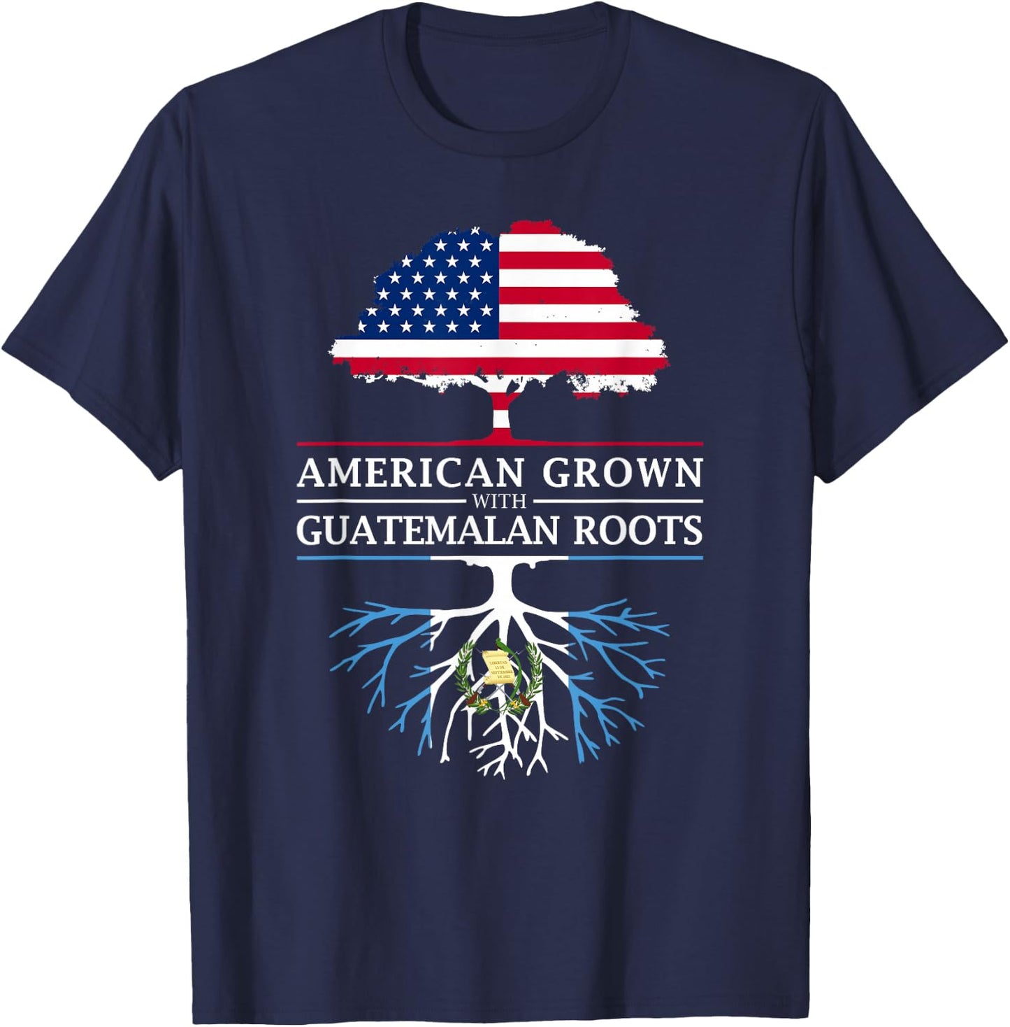 American Grown with Guatemalan Roots - Guatemala Small T-Shirt - T-Shirt | Navy