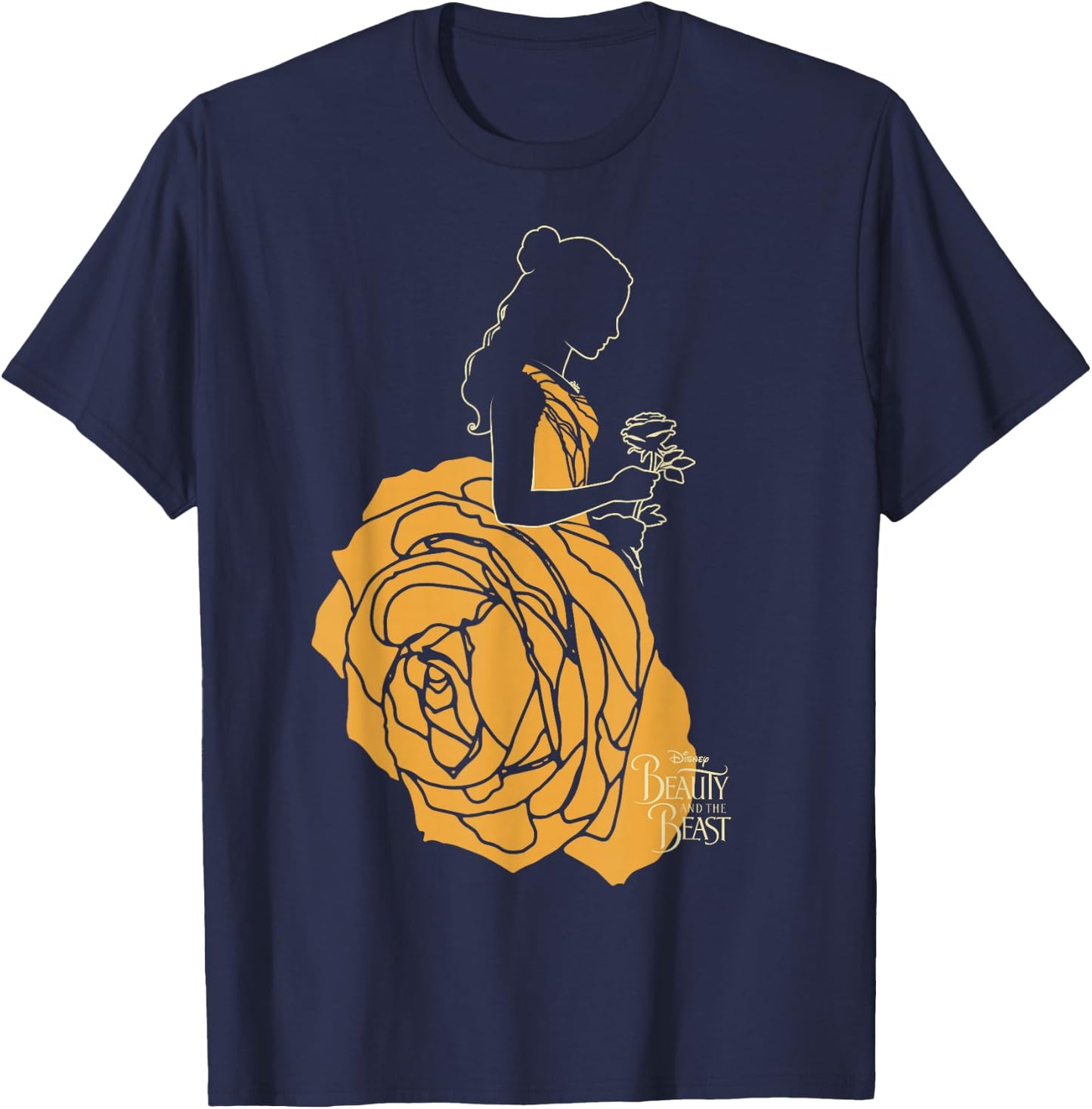 Disney Beauty & The Beast Belle A Rose Dress Graphic T-Shirt - T-Shirt | Navy