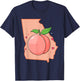 Georgia Map Georgia Peach State Fruit T-Shirt - T-Shirt | Navy