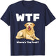 WTF - Where's The Food? Labrador Dog T-Shirt - T-Shirt | Navy