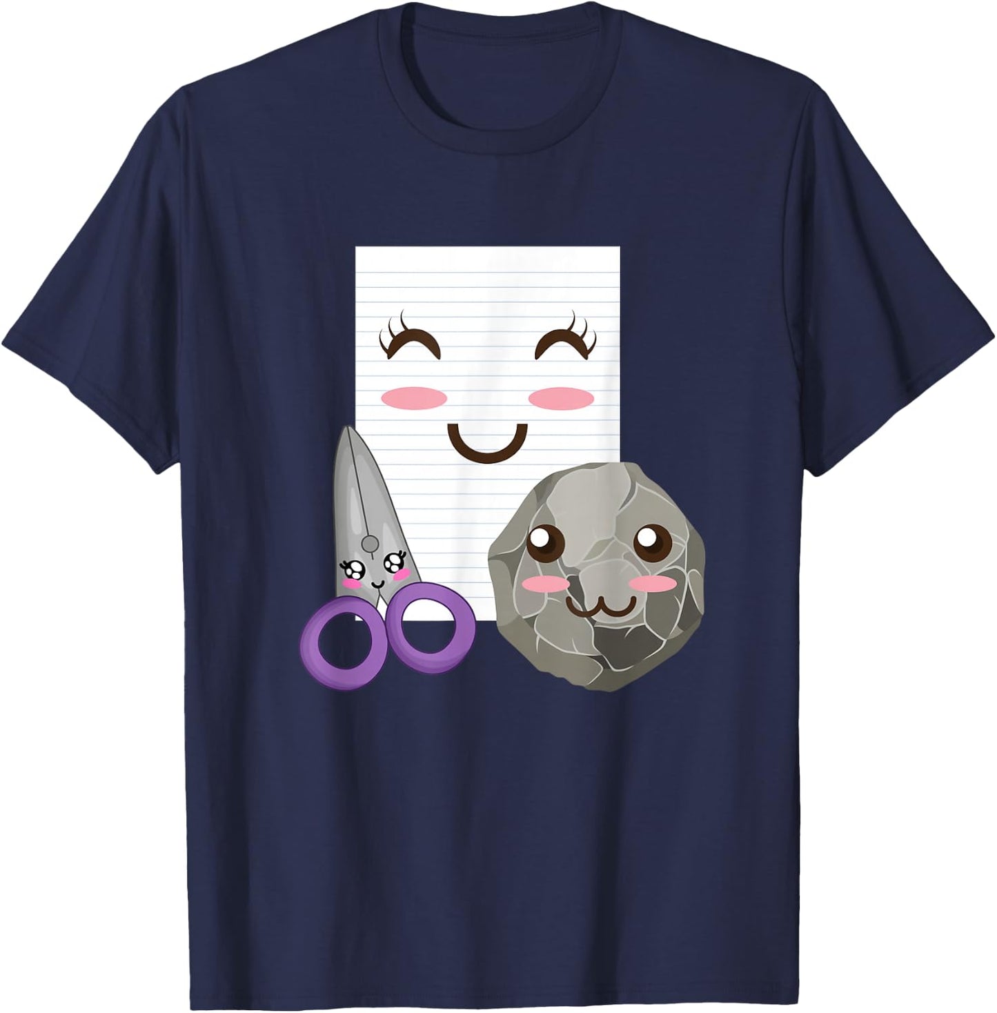 Rock Paper Scissors Shirt Funny Group Halloween Costumes T-Shirt - T-Shirt | Navy