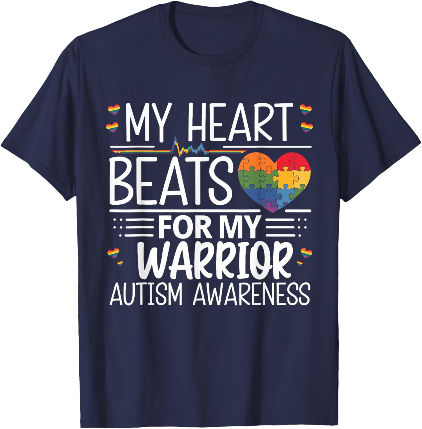 Mom Autism Awareness Month T-Shirt - T-Shirt | Navy