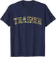 Camo Trainer Camourflage Varsity Text Fathers Day T-Shirt - T-Shirt | Navy